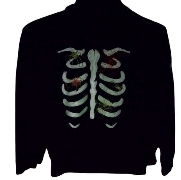 Cat & Jack-Skeleton Print Hoodie, Size 6/7 - Picture 2 of 5